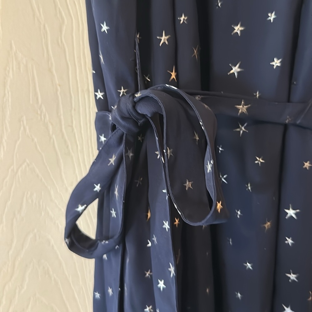 NY&C Navy Silver Stars Halter Swing Dress